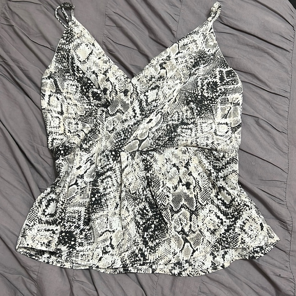 Snakeskin Tank Blouse